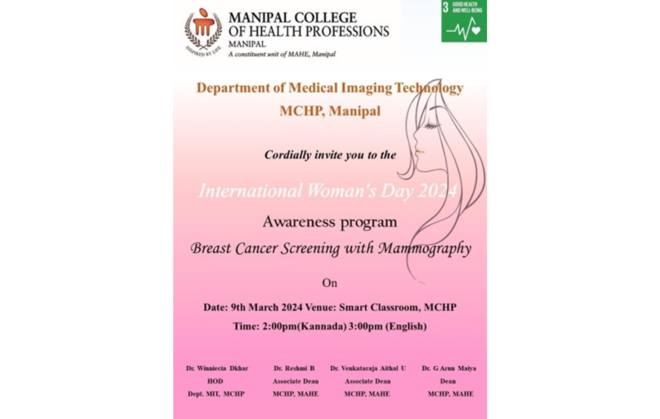 Awareness program on Breast Cancer Screening with Mammography by Department of MIT, MCHP, betway888